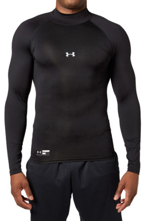 UA HG ARMOUR LS SHIRTS MOCK BB (BLACK)