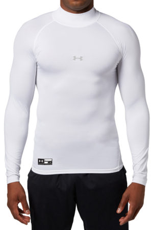 UA HG ARMOUR LS SHIRTS MOCK BB (WHITE)